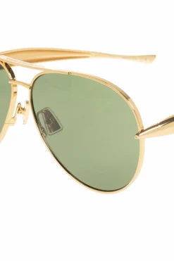 Bottega Veneta ZŁOTY Okulary przeciwsłoneczne