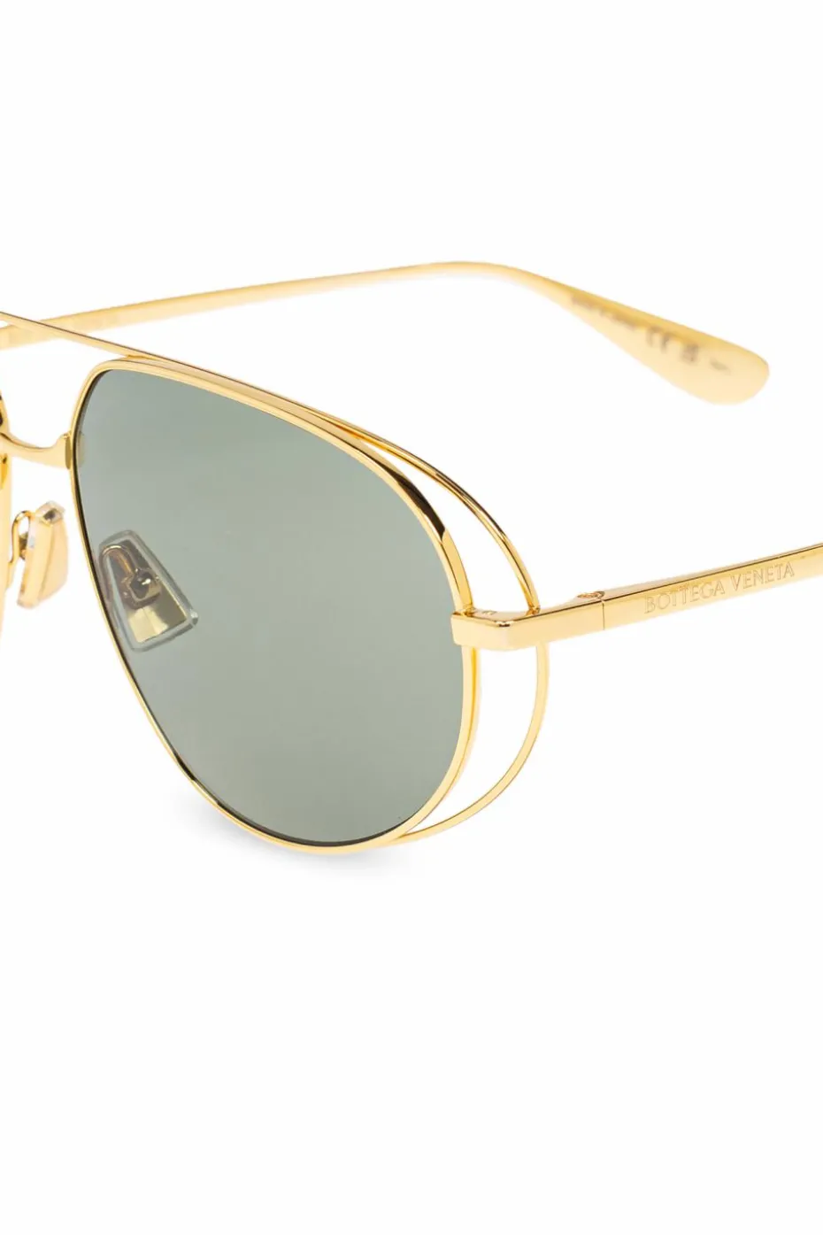 Bottega Veneta ZŁOTY Okulary przeciwsłoneczne