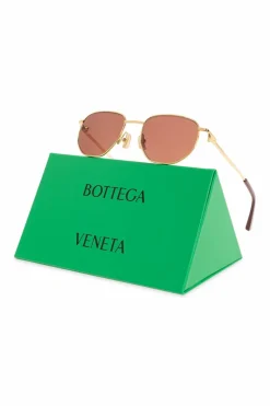 Bottega Veneta ZŁOTY Okulary przeciwsłoneczne