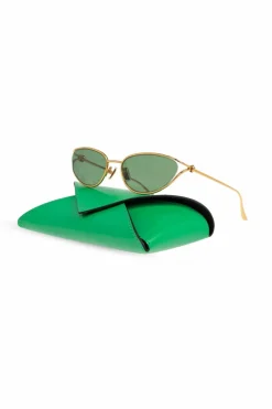 Bottega Veneta ZŁOTY Okulary przeciwsłoneczne