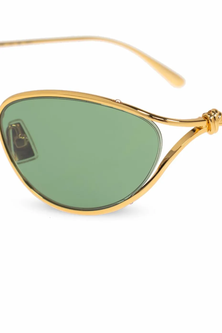 Bottega Veneta ZŁOTY Okulary przeciwsłoneczne