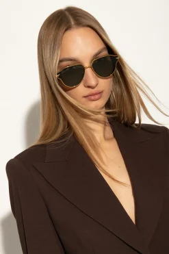 Bottega Veneta ZŁOTY Okulary przeciwsłoneczne
