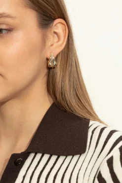 Bottega Veneta ZŁOTY Srebrne kolczyki