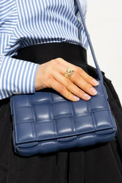 Bottega Veneta ZŁOTY Srebrny pierścień