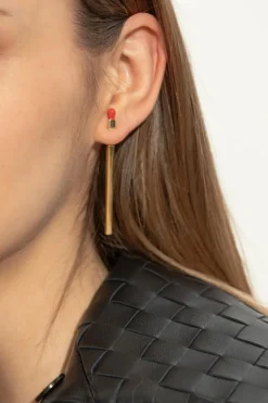 Bottega Veneta ZŁOTY Srebrne kolczyki