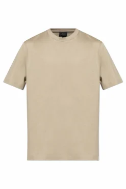Brioni beżowy T-shirt z okrągłym dekoltem