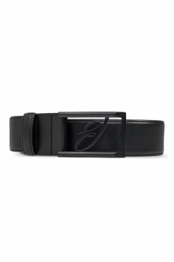 Brioni CZARNY Pasek z logo