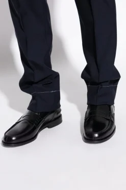 Brioni CZARNY Skórzane buty