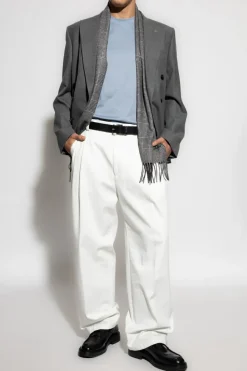 Brioni jasnoniebieski Bawełniany t-shirt