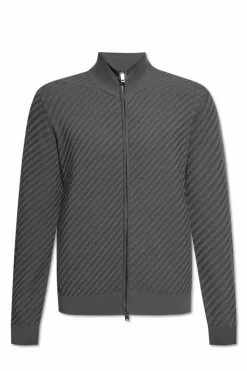 Brioni SZARY Bluza ze stójką