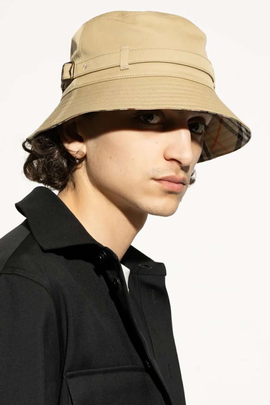 Burberry beżowy Bawełniany kapelusz