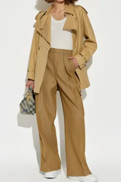 Burberry beżowy Bawełniany trencz
