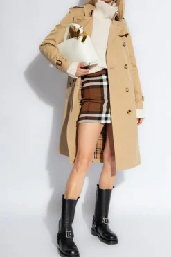 Burberry beżowy Bawełniany trencz