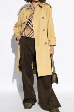 Burberry beżowy Bawełniany trencz