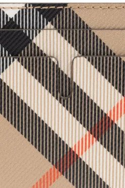 Burberry beżowy Etui na karty w kratę