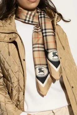 Burberry beżowy Jedwabna chusta