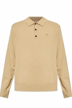 Burberry beżowy Kaszmirowe polo