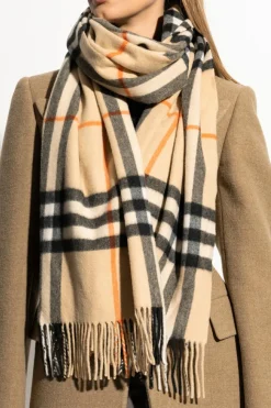 Burberry beżowy Kaszmirowy szal