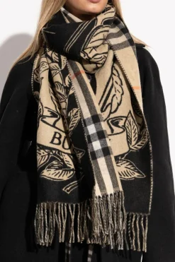 Burberry beżowy Kaszmirowy szal