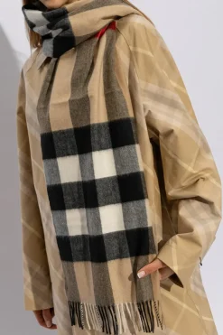 Burberry beżowy Kaszmirowy szal