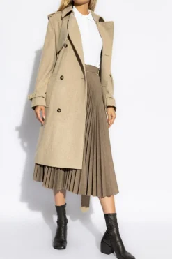 Burberry beżowy Kaszmirowy trencz