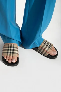 Burberry beżowy Klapki ‘Furley’