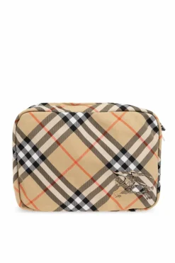 Burberry beżowy Kosmetyczka ze wzorem