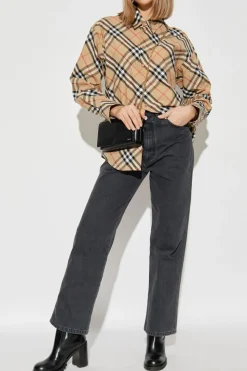 Burberry beżowy Koszula w kratę