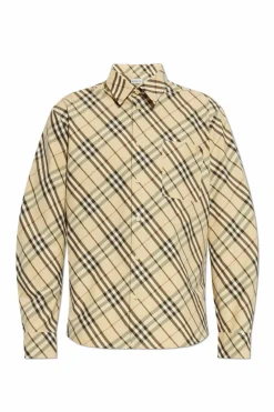 Burberry beżowy Koszula w kratę