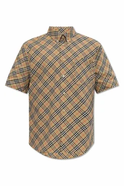 Burberry beżowy Koszula w kratę