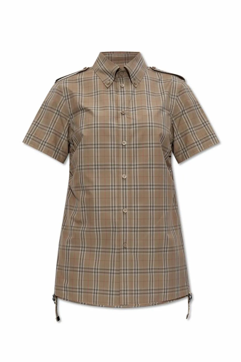 Burberry beżowy Koszula z wzorem w kratę