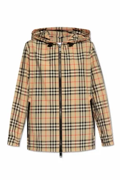 Burberry beżowy Kurtka ze wzorem w kratę