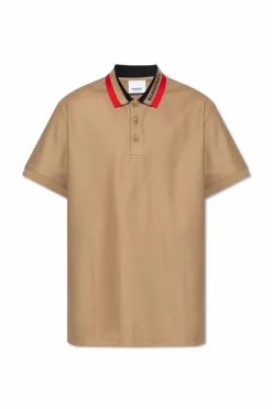 Burberry beżowy Polo z logo
