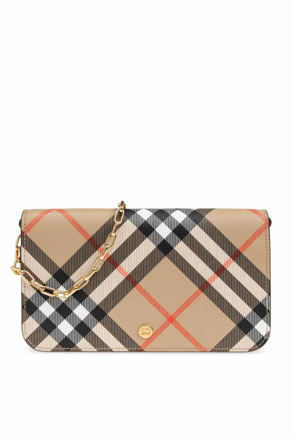Burberry beżowy Portfel na łańcuchu