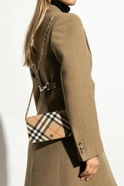 Burberry beżowy Portfel na łańcuchu