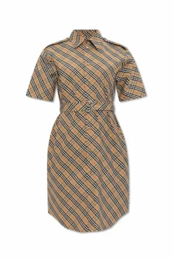Burberry beżowy Sukienka w kratę
