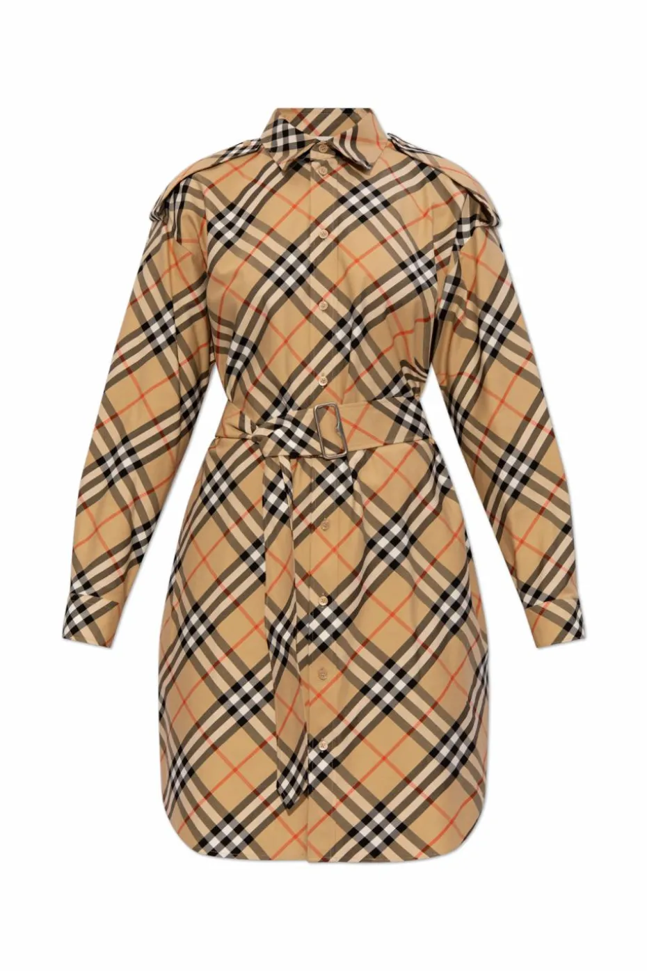 Burberry beżowy Sukienka ze wzorem w kratę