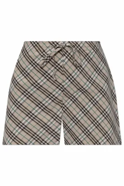 Burberry beżowy Szorty w kratę