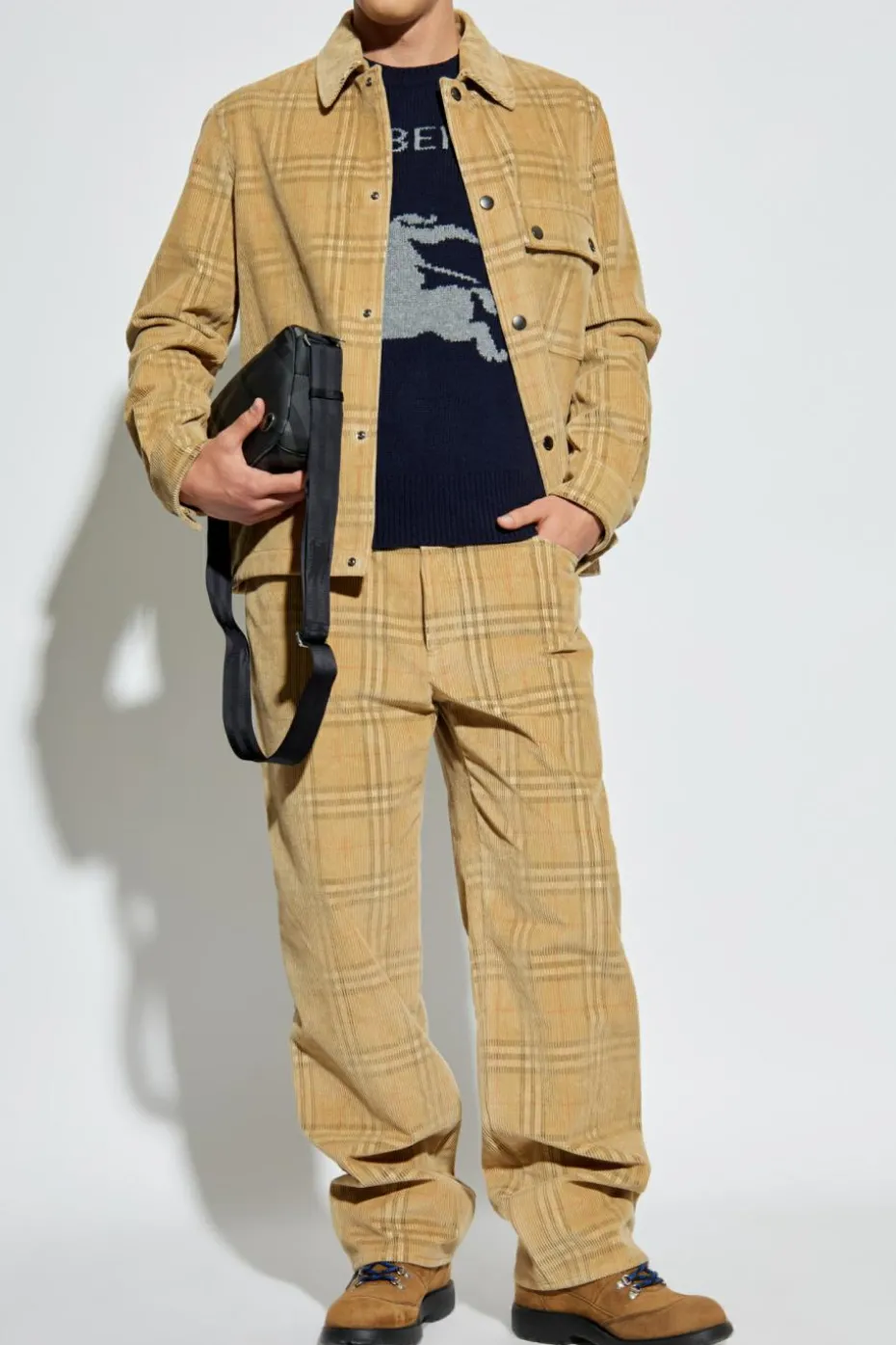Burberry beżowy Sztruksowa kurtka `Owen`