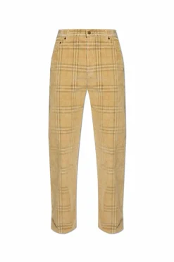 Burberry beżowy Sztruksowe spodnie `Fred`