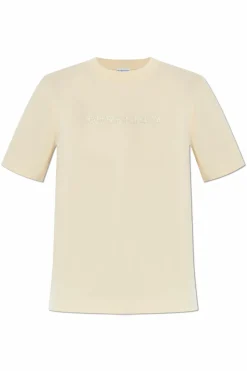 Burberry beżowy T-shirt z logo
