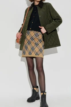 Burberry beżowy Wełniana spódnica
