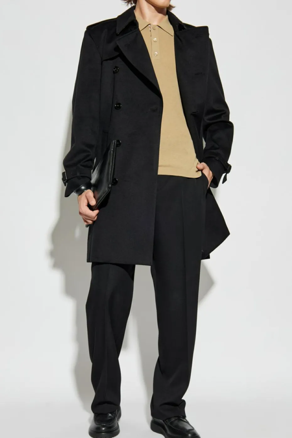 Burberry beżowy Wełniane polo