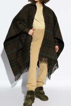 Burberry beżowy Wełniane spodnie