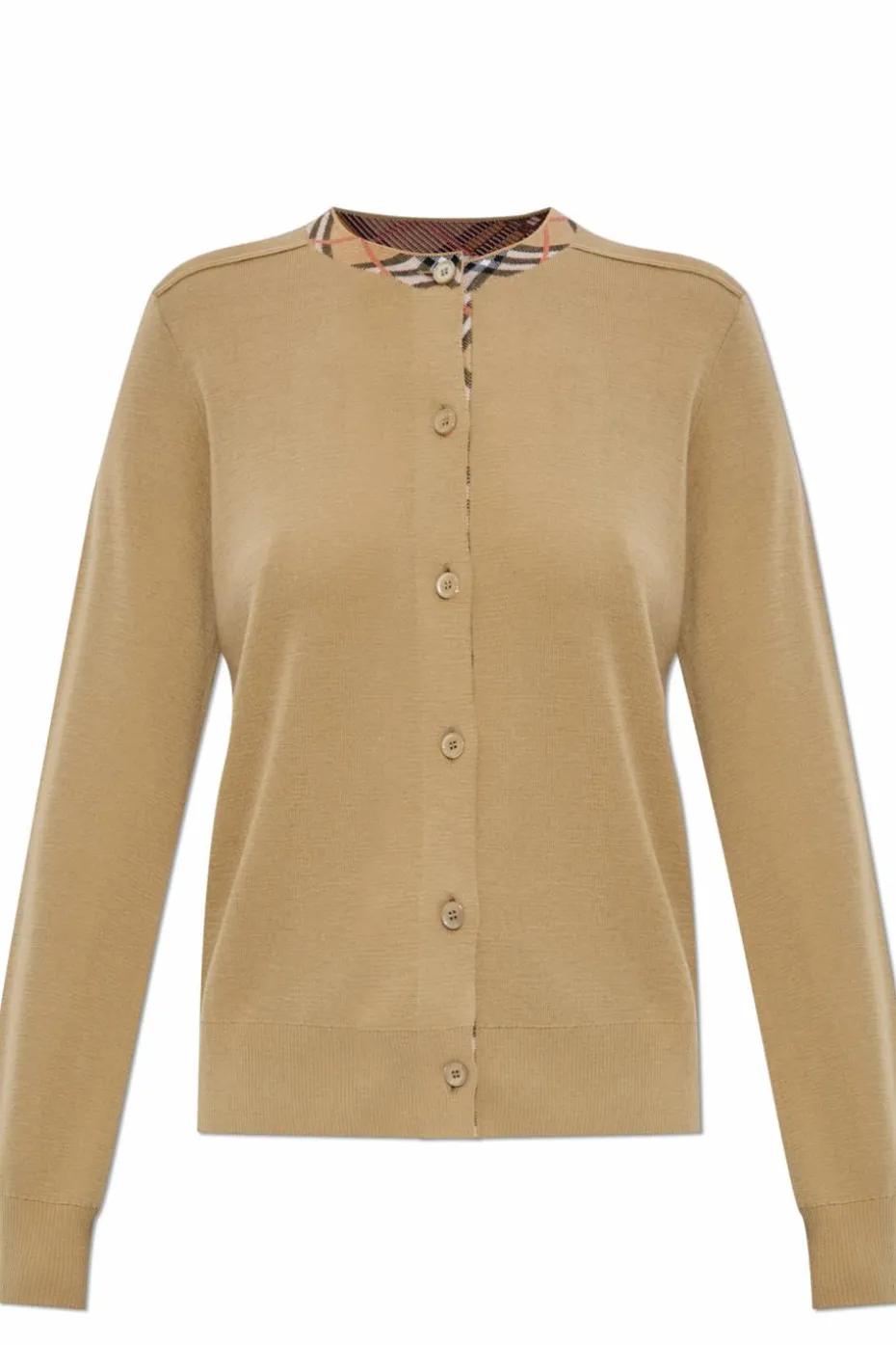 Burberry beżowy Wełniany kardigan