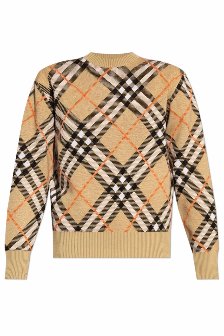 Burberry beżowy Wełniany sweter