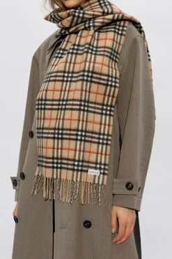 Burberry beżowy Wełniany szal