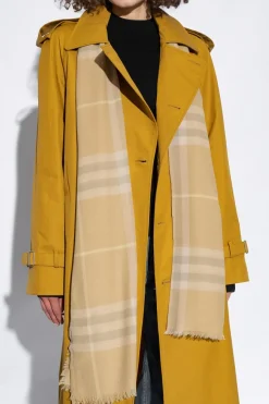Burberry beżowy Wełniany szal