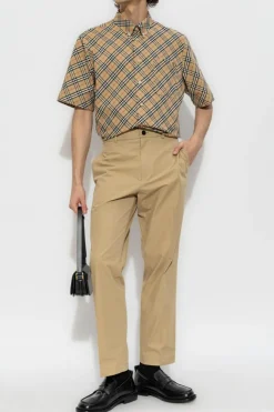 Burberry beżowy Zwężane spodnie
