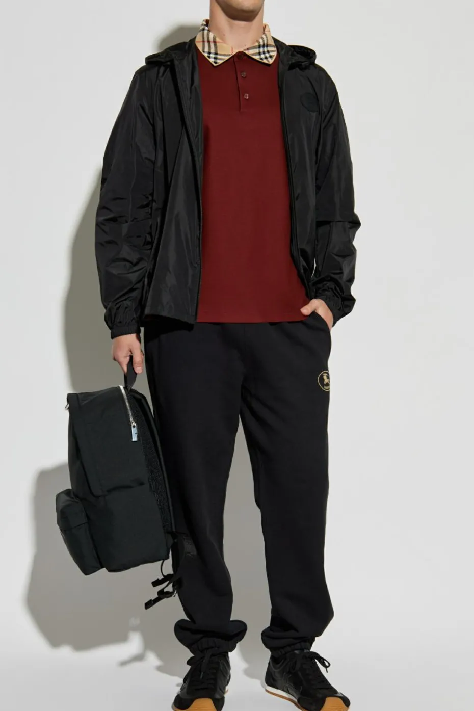 Burberry BORDO Bawełniane polo